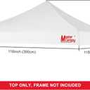 MASTERCANOPY Replacement Pop Up Canopy Top (10x10, White)