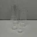 4 Pack Glass Cylinder Vases 4,6,8,10 Inch Tall Clear Flower Vase Hurricane Floating Candle Holder for Table Centerpiece Wedding Home Decor