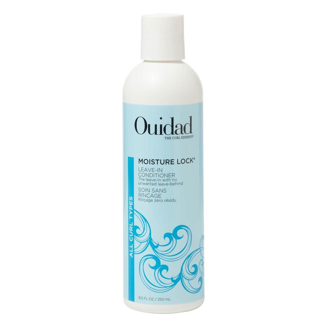 Ouidad Moisture Lock Leave-In Conditioner  2-in-1 Hydrating Conditioner & Primer for Nourished, Defined Curls, Prevents Frizz, Promotes Shine, & Adds Slip For Detangling, Sulfate-Free, All Curl Types (8.5 Fl Oz (Pack of 1))