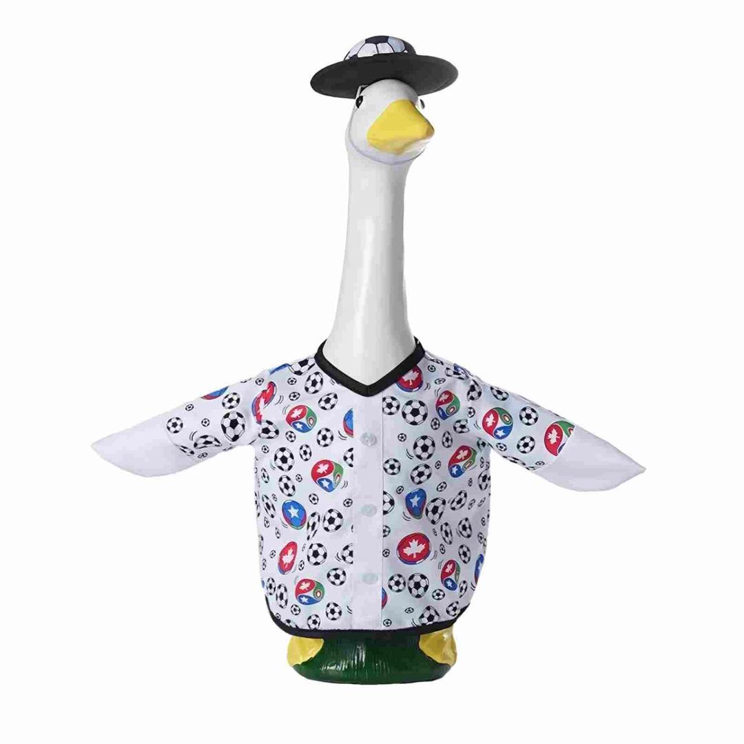 Vokupoga 2026 World Soccer Porch Goose Outfits for 23" High Porch Goose Costume Soccer Cup Summer Goose Outfit with Hat for Garden Yard Decor Accessories(Style 04-15)