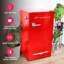 Frigidaire Retro Compact Fridge with Chiller, 3.2 cu ft Countertop Fridge with Built-In Bottle Opener, Compact Refrigerator for Office, Bedroom, Dorm Room or Cabin (Red)