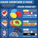 roygra Grip Strength Trainer (8 Pack), Forearm Strengthener, Stress Balls for Adults, Hand Strengthening Devices, Wrist Finger Strengthener, Physical Therapy Exercise Equipment, Golf Baseball Climbing