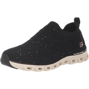 Skechers Women's Glide Step Sneaker (5.5, Black/Gold=bkgd)