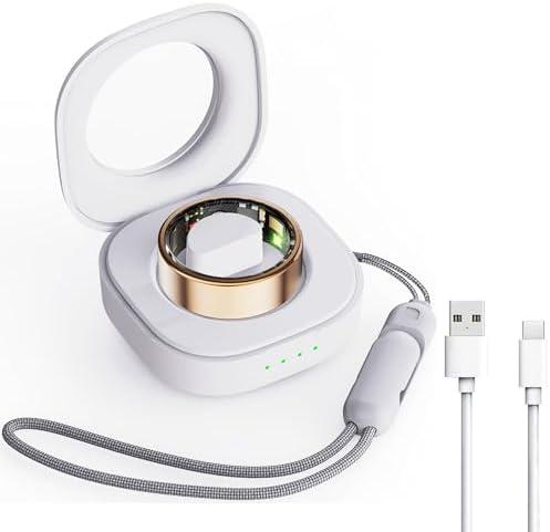 Smart Ring Charging Case Fitness Ring Charging Box Small Portable Charger for Smart Rings with Magnetic Charging Port Blue #8
