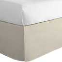 Today’s Home Classic Tailored Bed Skirt Dust Ruffle, Cotton Blend Design, 14" Drop Length, Twin, Ivory