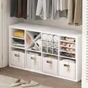 Furinno Cubicle Cube Insert, H-Shelf Cube Organizer, Fits into Furinno Extra Thick Cubes, for Organizers and Storage, White (Does not fit IKEA Kallax Shelving)