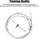 4-Pack Grill Igniter Wire & Ceramic Electrode Kit Fit for Jenn Air, BBQ Grillware, Vermont Casting and Others Gas Grill Igniter Ignition Electrode Gas Burner