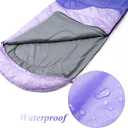 Sleeping Bag - 3 Seasons for Adults Kids Boys Girls Camping Hiking - Warm Cold Weather Lightweight Portable with Compression Bag for Backpacking in Spring, Summer, Fall and Winter, Single