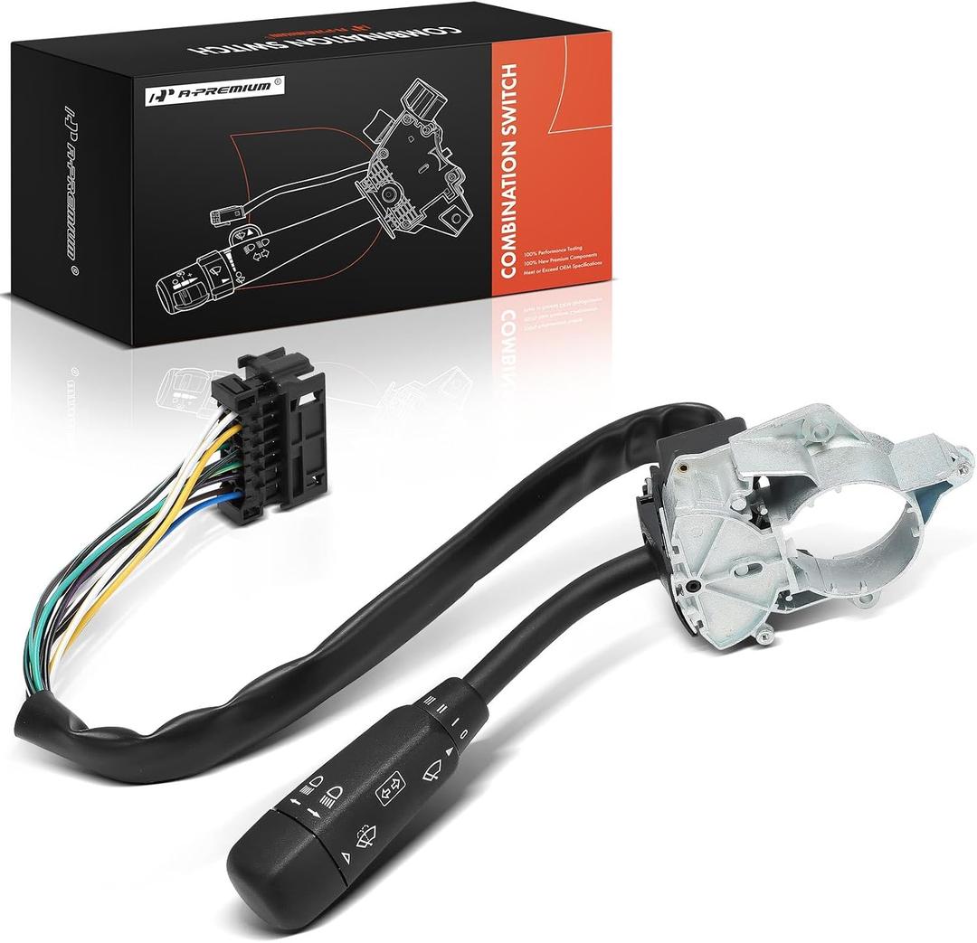 A-Premium Turn Signal Switch, Windshield Wiper, Headlight Dimmer (Auto), Multifunction Switch Compatible with Mercedes-Benz W202 Series C220 1995-1996, C230 1997, C280/C36 AMG 1995-1997