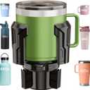 Car Cup Holder Expander: One-Button Open, Universal, Adjustable Holder(Diameter 2.6"- 4.8"), Cup Holder Expander for Yeti, Hydro Flask, Nalgene, Takeya, Camelbak, Ramblers, Owala, Tumblers, Mugs (1 Pack)