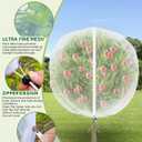 Large Fruit Trees Netting Cicadas - 2Pcs 8X5.3FT with Zipper and Drawstring,Bird Mesh Covers for Blueberry Bushes,Garden Apple Pear Peach Orange Tree Fruit Tomato Bug Plant Protection (2, 8X5.3 FT)