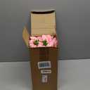 Janinka 100pcs Artificial Tulip Flowers Fake PU Tulips Faux Latex Bouquet Flower Centerpieces Arrangement Floral for Mother Day Wedding Spring Decorations (Light Pink)