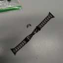 Newlibery Bling Watch Bands with Bling Case for Women Compatible with Apple Watch Band 40mm Elegant Dressy Jewelry Replacement Metal Link Wristband Protector Cover for iWatch Series 6/5/4/SE Black