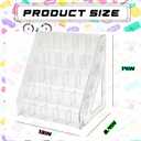 Sticker Display Stand for Vendors, 5 Tiers 25 Pockets Sticker Holder Display, Sticker Organizer Shelf for Craft Fairs, Vendors, Small Business Booth & Desktop