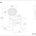 SIMPLIHOME Rachel Dining Chairs - Mid-Century Modern Solid Beech Wood Frame and Natural Rattan Chair Set in Natural, Dining Room Seating with Curved Cane Backrest and Open Frame Design (Set of 2)