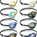 Eurzom 8 Pcs Eye Patches for Kids Adjustable Single Eyepatch Reusable Cute Girls Boys Patch with Elastic Strap for Left or Right Eye Patch, Various Patterns(Cool Style)