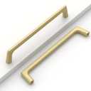 10 Pack 6-1/4"(160mm) Gold Handles for Cabinets Kitchen Cabinet Pulls Matte Gold Dresser Handles Drawers Hardware for Cabinets