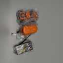 Mini Rc Truck, 1:64 Scale Monster Truck Remote Control Car with Lights, 2.4Ghz Mini Alloy Remote Control, Speed/Steering Adjustable (Orange)