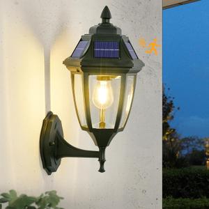 Solar Porch Lights Outdoor 1 Pack, Dusk to Dawn Motion Sensor Solar Sconce Lights, Square Solar Powered Outdoor Wall Lights for House Front Porch Garage Outside