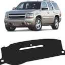 KUST Black Dash Cover for 2007-13 Chevy Chevrolet Silverado 1500 2500 3500 LTZ/Avalanche/GMC Sierra SLT Denali, 2007-14 Chevrolet Tahoe/Suburban/GMC Yukon XL (Only Fit One Glove Box Dashboard)