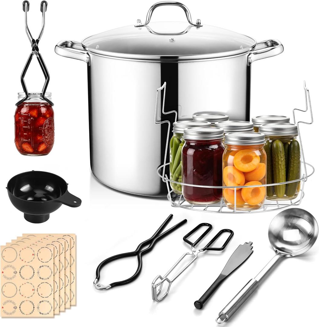 E-far 19QT Canning Pot with Canning Supplies Starter Kit