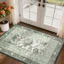 GarveeHome Sage Green 2x3 Door Mat Indoor Rugs for Entryway Provence Small Botanical Grove Cottagecore Washable Non-Slip Low-Pile Rug for Bedroom Kitchen Bathroom Entrance