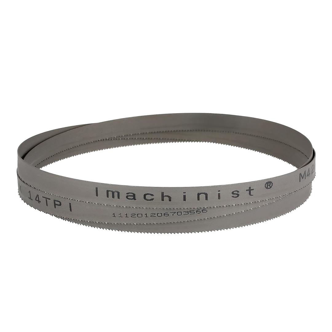 Imachinist S621224 Bi-Metal 62" Long, 1/2" Wide, 0.025" Thick, Bandsaw Blades for Cutting Soft Ferrous Metal (24TPI)