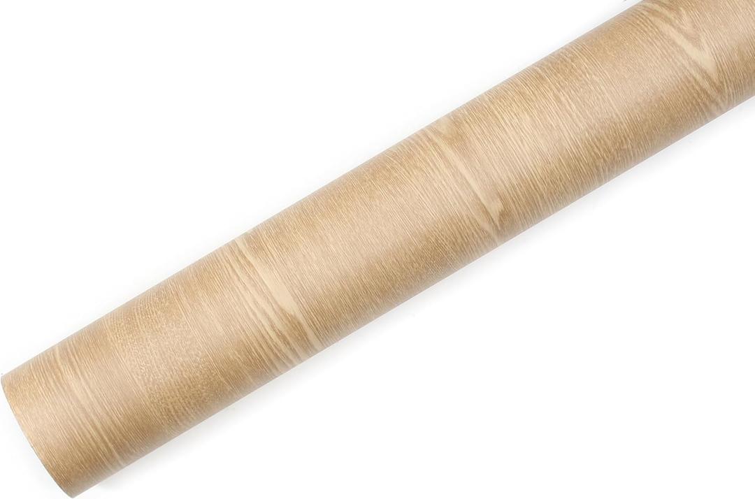 Peel and Stick PVC Faux Wood Self-Adhesive Wallpaper Covering Counter Top Shelf Liner DW104, Size: 39.3"W x 98.4"L