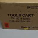 Gornoxblif 3 Drawer Metal Tool Box, Portable Metal Tool Box with EVC Liners and Latches Closure, Heavy Duty Steel Tool Chest with Ball Bearing Opening and Powder Coated Finish, Black