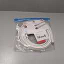 GE RG6 Coaxial Cable, 25 ft. F-Type Connectors, Double Shielded Coax, Input Output, Low Loss Coax, Ideal for TV Antenna, DVR, VCR, Satellite Receiver, Cable Box, Home Theater, White, 33604 (25 Feet)