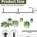 Hanging Planter Hanger, 63 Inch Indoor Plant Hanger Rod, Black | with 6 Hanging Chains & Hooks, Wall Mounting Plants Rod, Home Decoration, Indoor & Outdoor Use, Pots Not Included