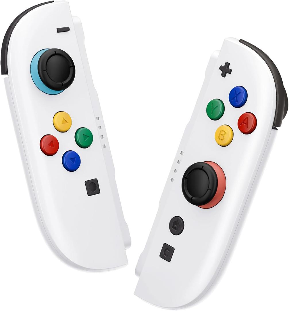 eXtremeRate DIY Replacement Shell Buttons for Joycon 2, Custom Full Set Housing Case + Decorative Strips + Middle Bracket + Buttons + Tools for Nintendo Switch 2 Controller - Deluxe Version - White