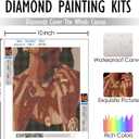 RLTXBUK 4 Pack Vintage Black Women Vinyl Record Diamond Art Kits, Black Woman Girl Gifts Gem Diamond Painting Art Kits for Adults Beginners, African American Gifts 9.8x11.8 Inch, 10 x 11.8 inches