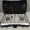 Coleman Triton 2-Burner Propane Stove, Portable Camping Cooktop with 2 Adjustable Burners & Wind Guards, 22,000 BTUs of Power for Camping, Tailgating, Grilling, BBQ, & More