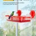 2 x Window Hummingbird Feeder Strong Suction Cup, Hummingbird Feeders for Outdoors Window Up Close Bird Watching, Ant and Bee Proof, Easy to Refill, Clean and Install (1 Pack)