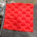 Valentines Day Decorations Pillow Covers - 18x18 inch Set of 2 Heart Shaped Pattern Faux Fur Soft Plush Throw Pillows Case for Indoor Outdoor Sofa Bedroom Living Room Festivals Anniversary Home Decor (Red)