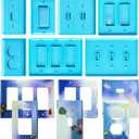 Light Switch Mold Outlet Cover Resin Mold Silicone 7 Pieces Switch Molds Resin Crafts Making Home Decor