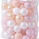 Realhaha Ball Pit Balls Plastic Balls for Baby Girls Toddlers Kids Play Tent Pool Playhouse Playpen Party Decoration