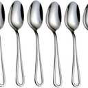 Teaspoons Stainless Steel 18/0 Tea Spoons 6 Pcs, 6.29 Inches For Home, Kitchen Restaurant, Slilver