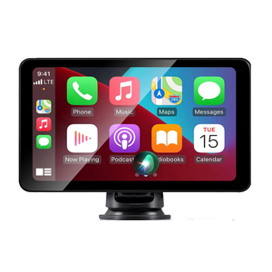 Wireless Apple Carplay Screen for Car, 7" HD Touch Screen Portable Car Stereo for Carplay & Android Auto
