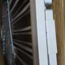 keny 29.7"-46" Baby Gate for Stairs, Auto Close Dog Gates for Doorways, Pressured Mounted No Drilling Pet Gate Extra Wide, Easy Walk Thru Stair Gate, 30" Tall, White