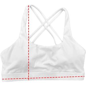 Buauty Square Neck Spaghetti Strap Sports Bra (Medium, F-white)