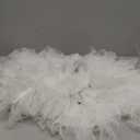 AISENO 36 Inch Fluffy Tulle Christmas Tree Skirt, Elegant Vintage Design, Christmas Tree Decorations White