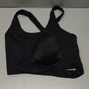 Sports Bras for Women Criss-Cross Back Padded Workout Tank Tops Medium Support Crop Tops for Women (XX-Large, Black)