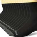 Fruit of the Loom Men's Dual Defense Ankle Socks (12 Pack) (Black)