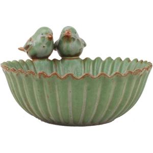 NWFashion Special Design Fun Garden 6INCH Flower Planter Succulent Pot Indoor OutdoorPlanter (Bird) (Green)