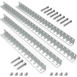 Garage Door Opener Hanging Kit,Universal Garage Door Opener Installation Kit,Galvanized Garage Door Angle Iron Bracket and Mounting Hardware(Opener Not Included)