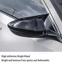 Rifoda Horn type Side rearview mirror cover trims ABS plastic Material decoration fit for Honda 10th 11th Gen accord 2018 2019 2020 2021 2022 2023 2024 2025 Exterior Accessories 2PCS (Bright Black)