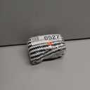 Women's Fashion Vests Crew Neck Striped Knit Short Sleeve Top (Black)