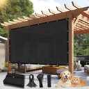 90% Outdoor Sun Shade Cloth, 8'10' Pergola Shade Cover with Grommets, Privacy Screen Sunshades for Patio Garden Backyard Plant, Black